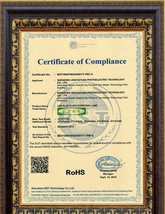 RoHS認(rèn)證證書